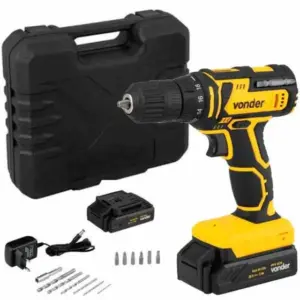 Furadeira Parafusadeira Vonder PFV 020 3/8″ a Bateria 20V com 2 Baterias e Acessórios