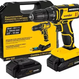 Furadeira Parafusadeira a Bateria Vonder PFV020 20V com Kit