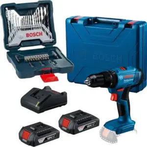 Furadeira de Impacto Parafusadeira Bosch GSB 183-LI 18V com 2 Baterias e Kit 33 Peças