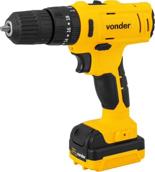 Furadeira Parafusadeira de Impacto a Bateria Vonder PFV120I 3/8″ Bivolt