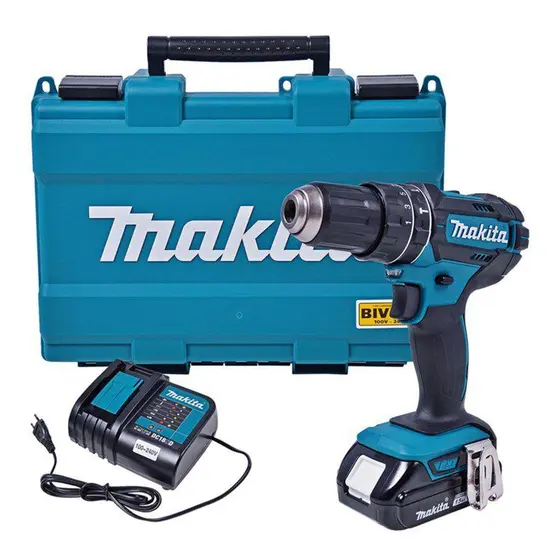 Furadeira Parafusadeira de Impacto Makita 1/2 18V Bivolt com 1 Bateria DHP482SY