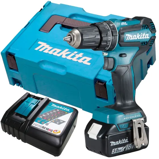 Furadeira Parafusadeira de Impacto à Bateria Makita 1/2 18V Brushless com Maleta DHP485RF1J