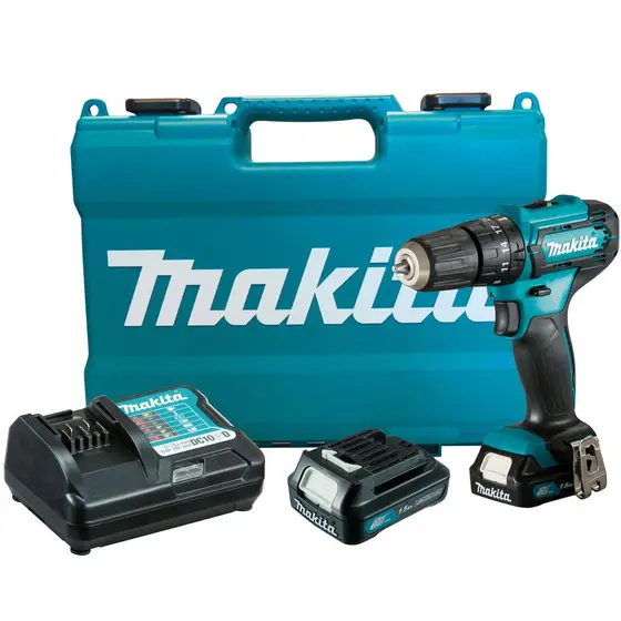 Furadeira Parafusadeira de Impacto Makita HP333DWYE 3/8″ a Bateria 12V com 2 Baterias e Maleta