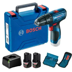 Furadeira de Impacto Parafusadeira Bosch GSB 120-LI 12V com 2 Baterias e Maleta