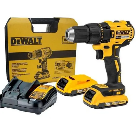 Furadeira de Impacto Parafusadeira DeWalt DCD7781 Brushless 20V com 2 Baterias Bivolt