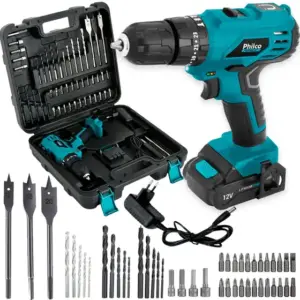 Furadeira de Impacto Parafusadeira Philco PPF120MF 10mm 12V Sem Fio com Acessórios Bivolt
