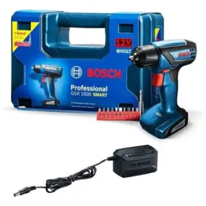 Furadeira Parafusadeira Sem Fio Bosch GSR 1000 Smart 6mm 12V com 1 Bateria 1.5Ah e Maleta