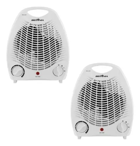 Kit 2 Aquecedores Elétricos Termoventilador Britânia 2000W 110V AB1100N
