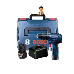 Kit Parafusadeira Furadeira de Impacto a Bateria Bosch GSB 12V-30 com Maleta L-BOXX 136 1600A012G0