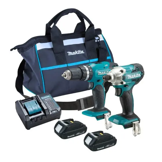 Kit Furadeira Parafusadeira e Chave de Impacto Makita 18V com Bolsa DLX2336SYX