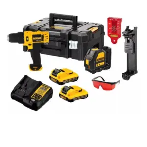 Kit Furadeira Parafusadeira DeWalt 12V com 2 Baterias, Carregador, Nível a Laser e Maleta DCK205D2T