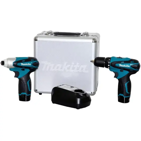Kit Furadeira e Parafusadeira de Impacto Makita LCT204 12V Bivolt