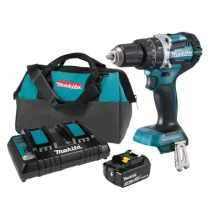 Kit Furadeira Parafusadeira de Impacto Makita DHP484 1/2″ 18V Brushless com Bateria, Carregador 220V e Bolsa