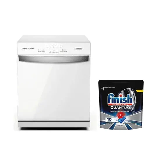 Lava-Louças Brastemp 8 Serviços Branca com 2 Finish BLF08BB