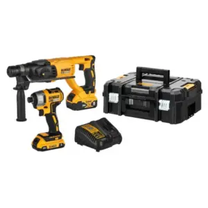 Kit Martelete e Parafusadeira DeWalt 1/4″ com 2 Baterias e Carregador