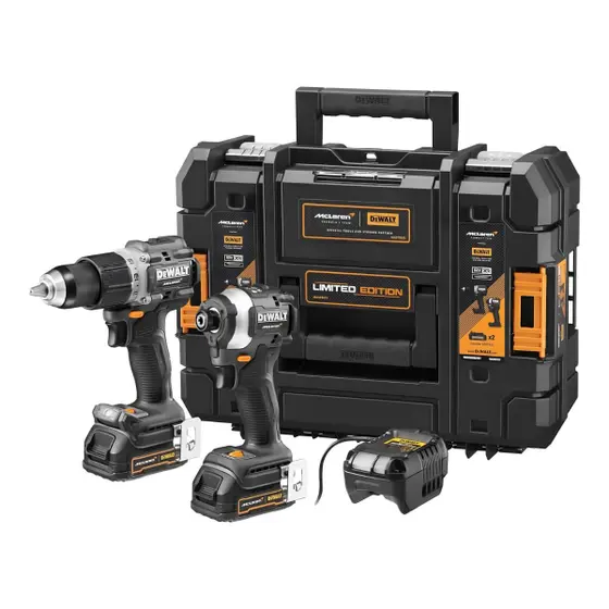Kit Parafusadeira e Chave de Impacto DeWalt DCK200ME2GT-BR Edição McLaren F1 20V XR
