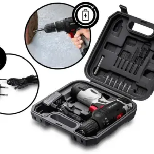 Kit Parafusadeira Furadeira de Impacto à Bateria Multilaser 12V Sem Fio com Maleta e Acessórios HO099