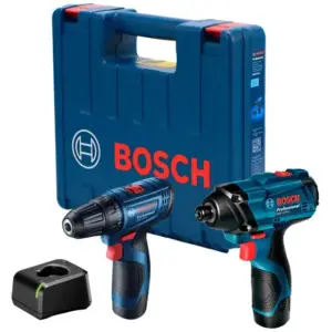 Kit Parafusadeira Furadeira Bosch GSR 120-LI + Chave de Impacto GDR 120-LI Bivolt