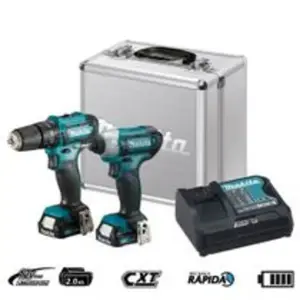 Kit Parafusadeira de Impacto Makita TD110D e Furadeira de Impacto HP333D CLX228SAX