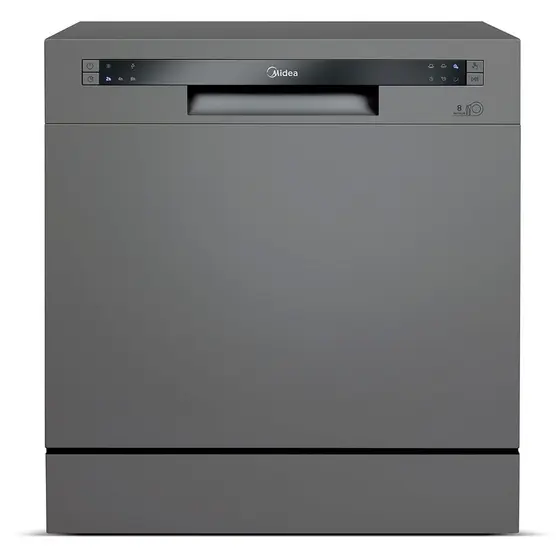 Lava-Louças Midea 8 Serviços Cinza com 6 Programas e Função Adiar Início DWA08S