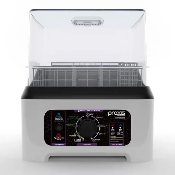 Lava-Louças Portátil Praxis Semi-Automática Branca 127V LLPP