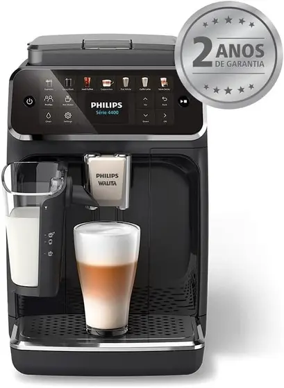 Cafeteira Expresso Superautomática Philips Walita Série 4400 LatteGo 12 Bebidas