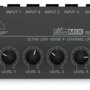 Mini Mixer Behringer Micromix 4 Canais Compacto 127V MX400 Mini Mixer Behringer Micromix 4 Canais Compacto 127V MX400