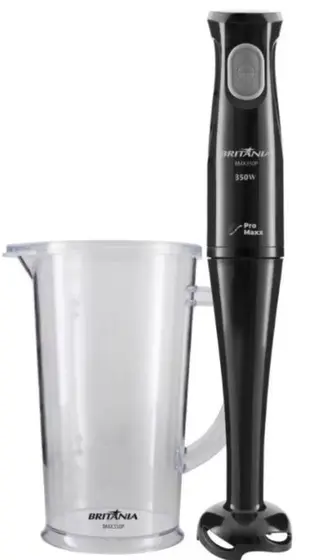 Mixer Britânia Compact Black 350W 1 Velocidade com copo 800ml Preto 220V