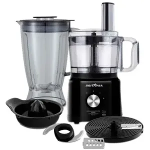 Mixer 5 em 1 Britânia 900W 2 Velocidades com copo 1.25L BMP900P Mixer 5 em 1 Britânia 900W 2 Velocidades com copo 1.25L BMP900P