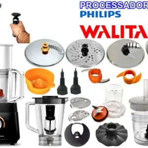 Multiprocessador Philips Walita 1000W 20 Itens 127V Multiprocessador Philips Walita 1000W 20 Itens 127V