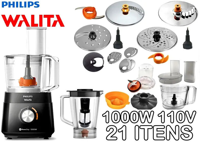 Multiprocessador Philips Walita 1000W 21 Itens 127V HR7304/91