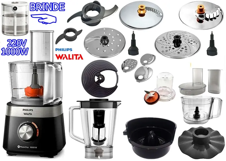 Multiprocessador Philips Walita 1000W 21 Itens 220V