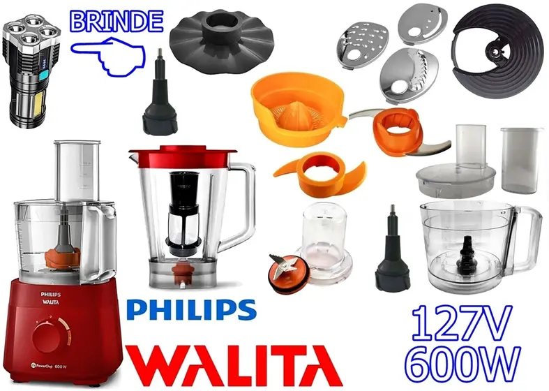 Multiprocessador Philips Walita 600W 16 Itens 127V