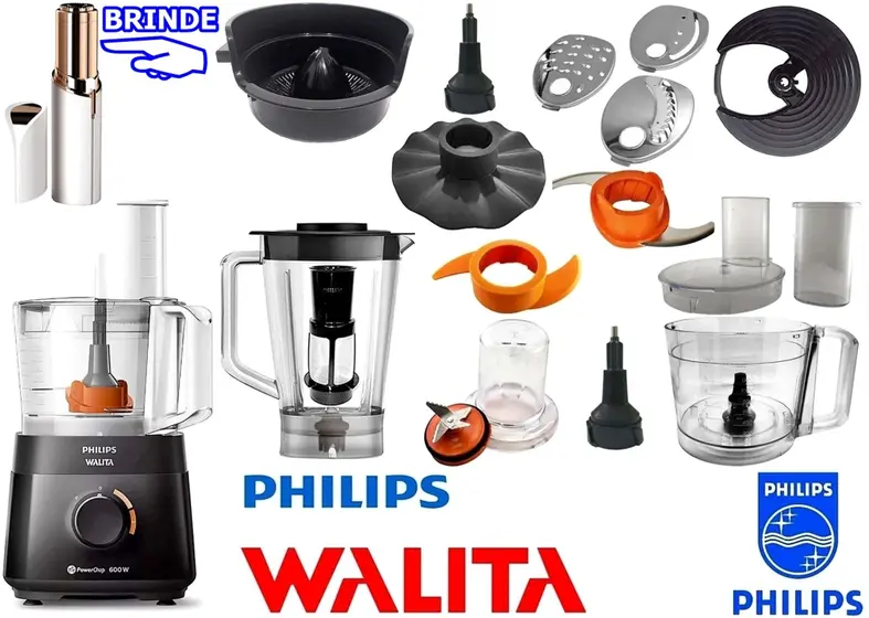 Multiprocessador Philips Walita Preto 600W 16 Itens 127V RI7300