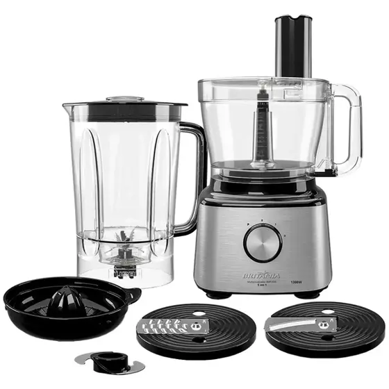 Multiprocessador Britânia 5×1 Preto/Inox 1300W 220V BMP2000 31202014