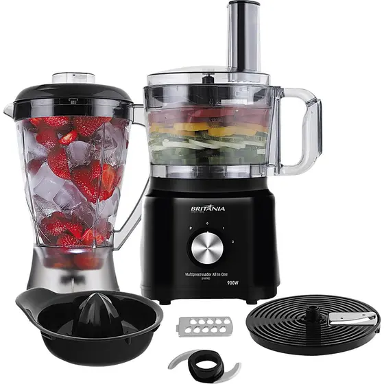Multiprocessador com Liquidificador Britânia All in One Preto 127V BMP900P