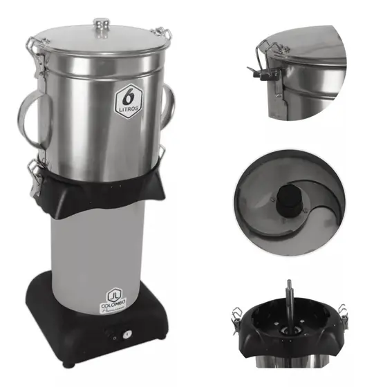 Multiprocessador de Alimentos Cutter Industrial JL Colombo Inox 6 Litros 600W