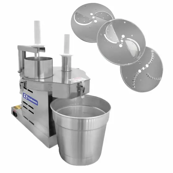 Multiprocessador de Alimentos Industrial Sebem 3 Discos Bivolt