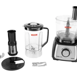 Multiprocessador de Alimentos Mondial Turbo Chef Preto 5 Funções 1000W MPN-01-B