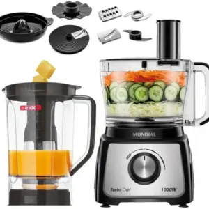 Multiprocessador de Alimentos Mondial Turbo Chef Preto 9 Funções 1000W MPN-01-BF