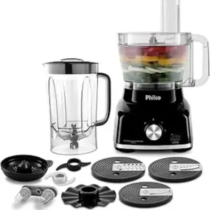Multiprocessador de Alimentos Philco 9 em 1 Preto 1700W PMP1600P