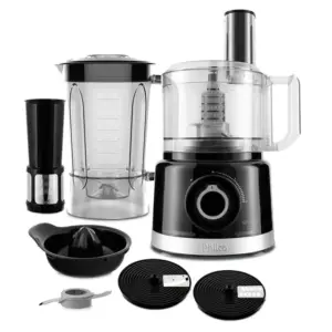 Multiprocessador de Alimentos Philco 5 em 1 Turbo Preto 900W