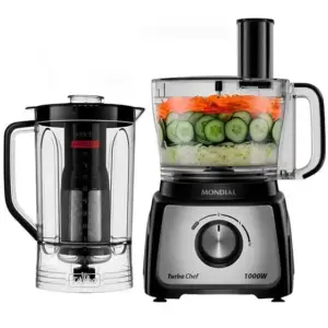 Multiprocessador Mondial Turbo Chef 9 em 1 1000W 220V MPN-01-BF Multiprocessador Mondial Turbo Chef 9 em 1 1000W 220V MPN-01-BF