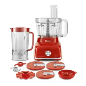 Multiprocessador Philco 9 em 1 Vermelho 1700W 220V Multiprocessador Philco 9 em 1 Vermelho 1700W 220V