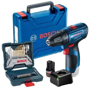 Parafusadeira Bosch 12V com Estojo de Brocas 30 Peças GSR 120-LI