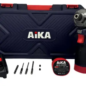 Parafusadeira de Impacto Aika 1/4 16V com 2 Baterias Azul Bivolt AD-W150B