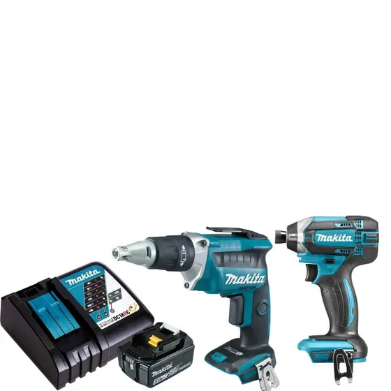 Parafusadeira Drywall Makita com Bateria 5Ah e Carregador DFS452Z