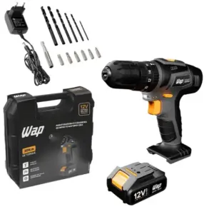 Parafusadeira Furadeira de Impacto a Bateria Wap BPFI 12K4 12V Li-Ion Parafusadeira Furadeira de Impacto a Bateria Wap BPFI 12K4 12V Li-Ion