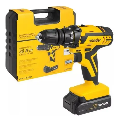 Parafusadeira e Furadeira Vonder PFV112QR 12V Bivolt