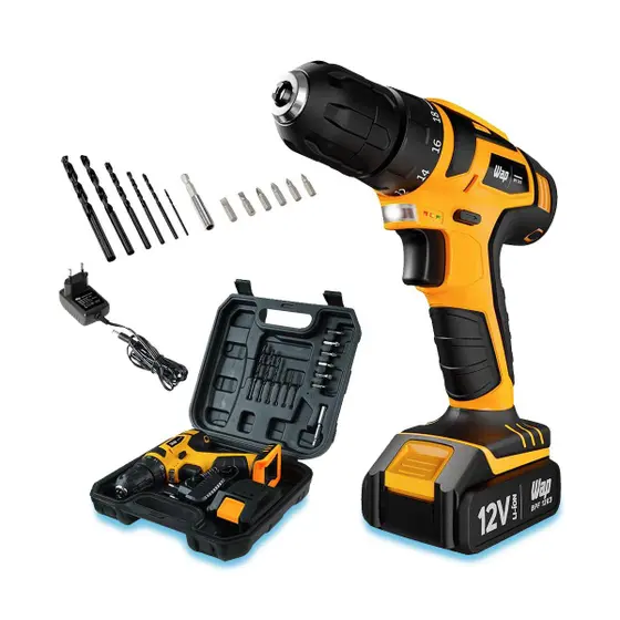 Parafusadeira e Furadeira Wap BPF 12K3 12V a Bateria Li-Ion